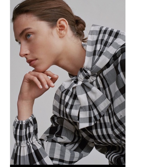 Zara plaid tie top - Picture 3 of 9